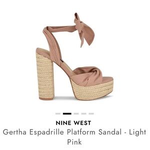 Nine West Gertha Espadrille Platform Sandal - Blush